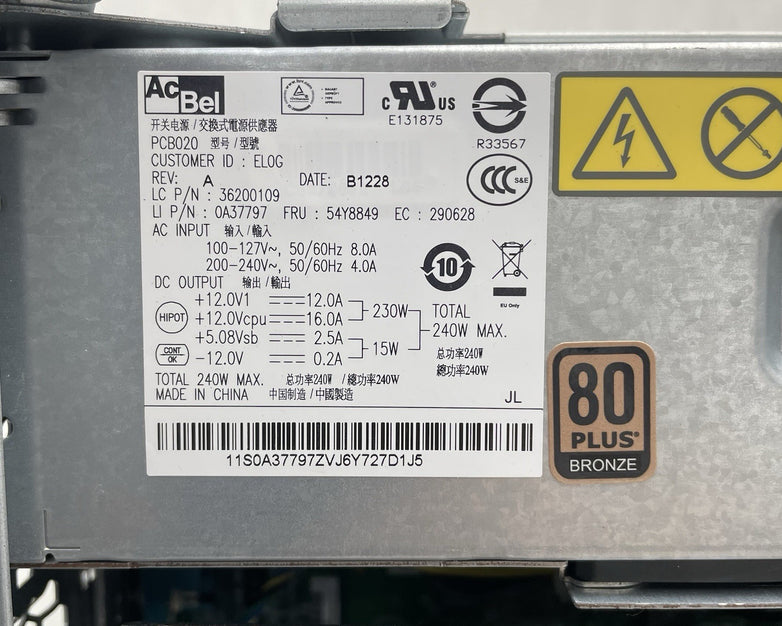 Lenovo ThinkCentre M92P SFF Intel Core i5-3470 3.20 GHz 4 GB RAM No HDD No OS