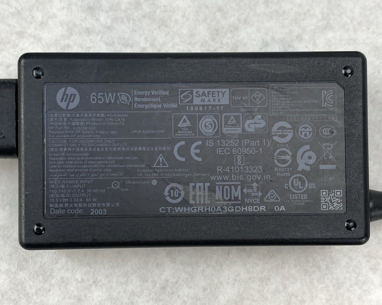 HP TPN-CA16 65W 19.5V 3.33A Blue Tip Barrel Laptop AC Adapter (Lot of 10)