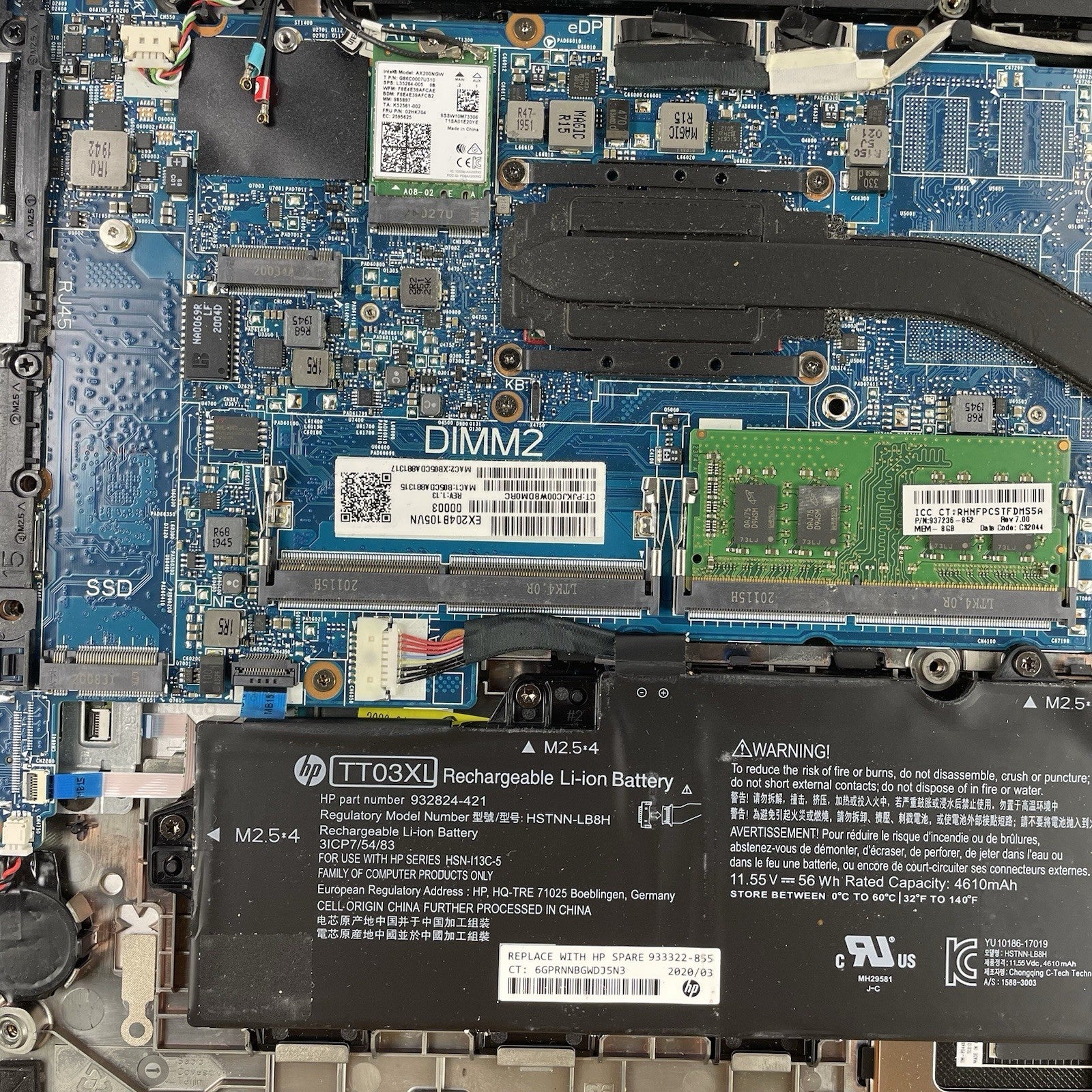 HP EliteBook 850 G6 15.6" i5-8365U 1.60 GHz 8 GB RAM No SSD/OS/AC - Bottom Latch17
