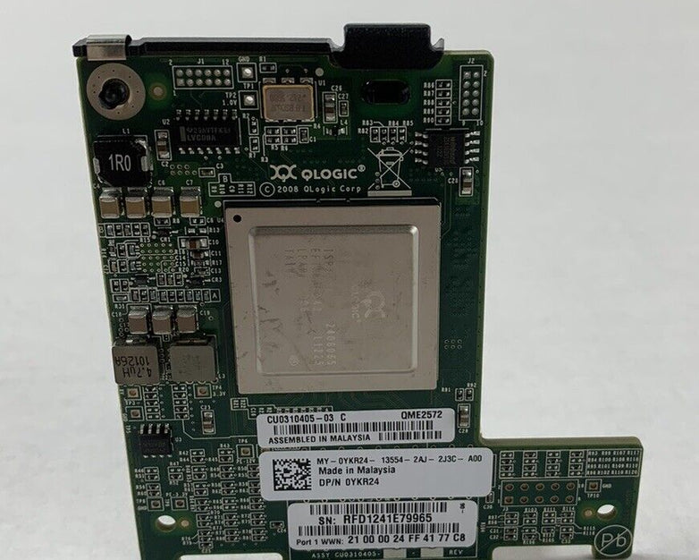 Qlogic QME2572 8Gb Fiber Mezzanine Card Dell P341D W7KT8 MPW51 2H47D (Lot of 4)