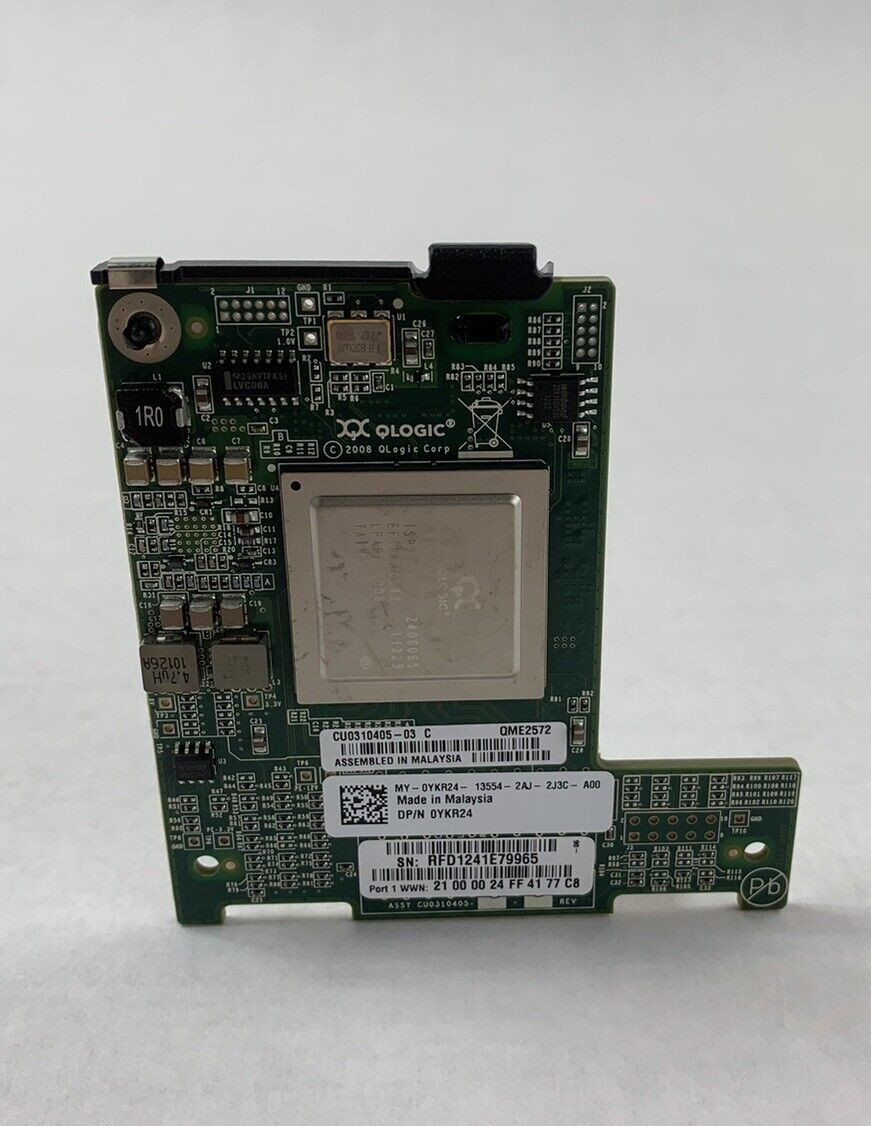 Qlogic QME2572 8Gb Fiber Mezzanine Card Dell P341D W7KT8 MPW51 2H47D (Lot of 4)
