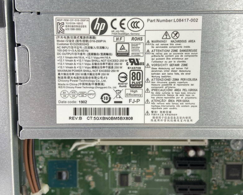 HP EliteDesk 800 G4 SFF Intel Core i5-8500 3GHz 8GB RAM No HDD/OS/Bad M.2