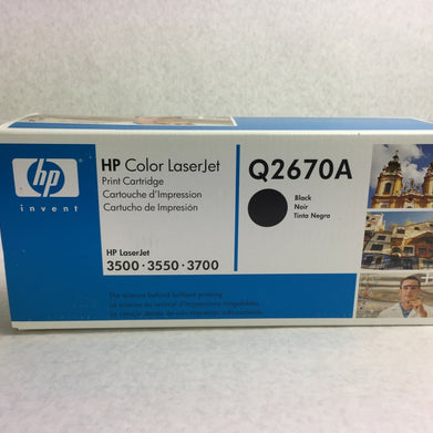 Genuine HP Laserjet Q2670A Black Toner Cartridge  Factory Sealed Box