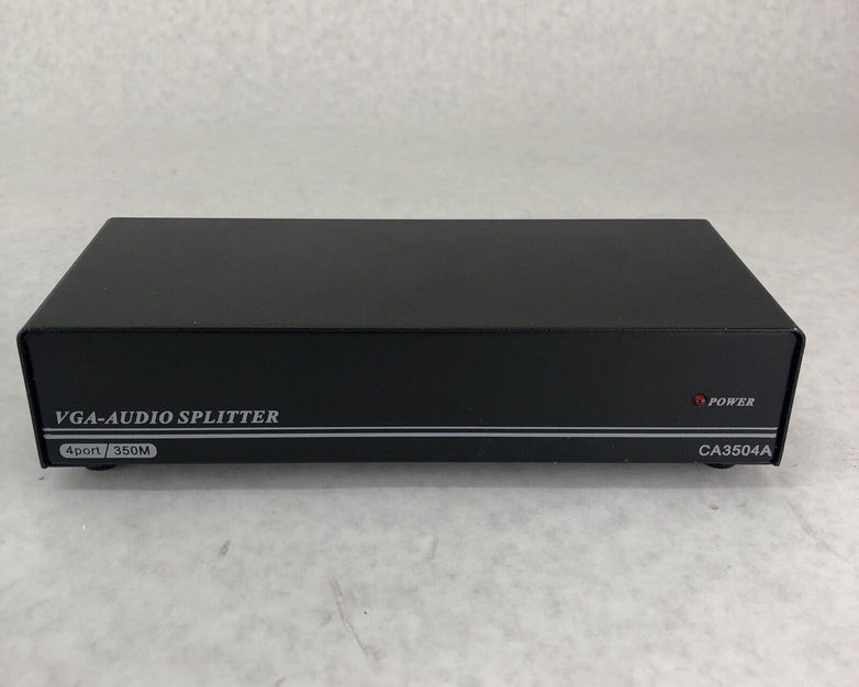4-Port 350M High Power Drive VGA Audio Splitter CA3504A W/ Instruction Manual