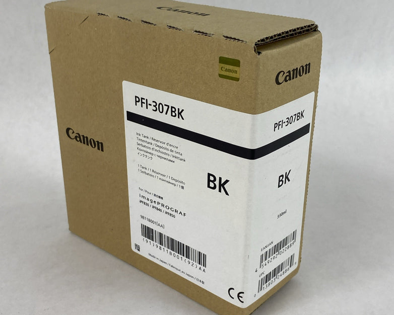 Canon PFI-307BK OEM Black Ink Tank for ImagePROGRAF iPF830/840/850 Exp 11/2023