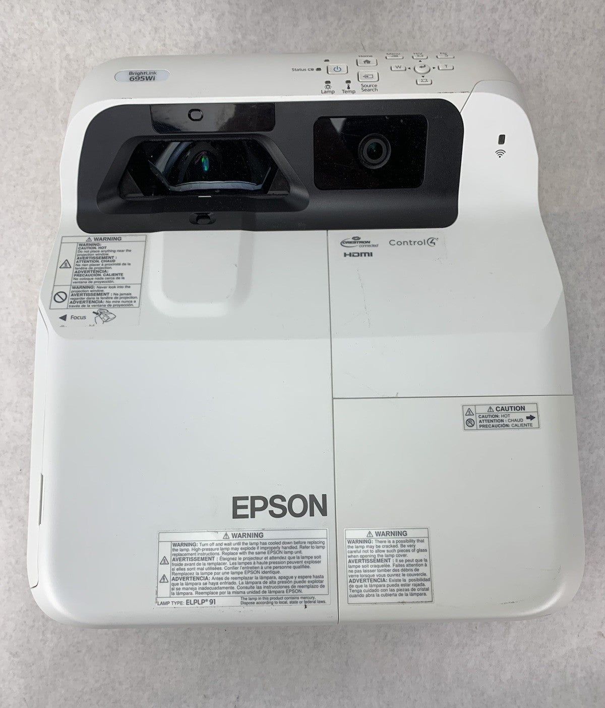 Epson PowerLite 695Wi H740A LCD Lamp Projector 712 Lamp Hours - No Remote5