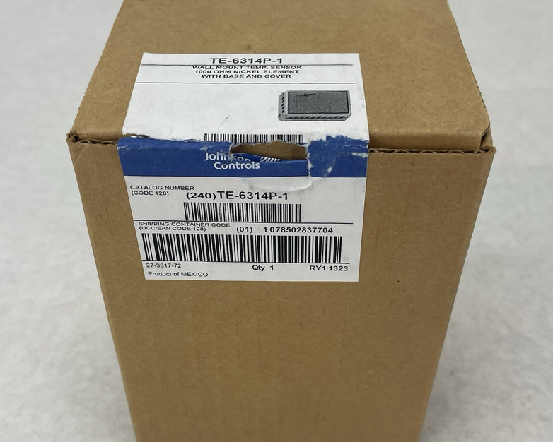 Johnson Controls Wall Mount Temp Sensor TE-6314P-1