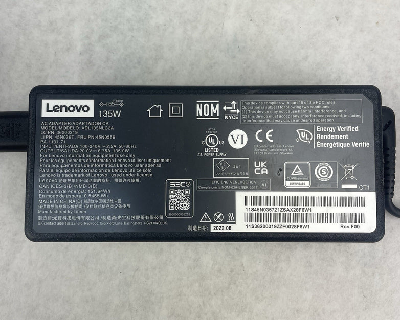 Lenovo 135W 20V 6.75A ADL135NLC2A 45N0367 45N0556 Lot of 3