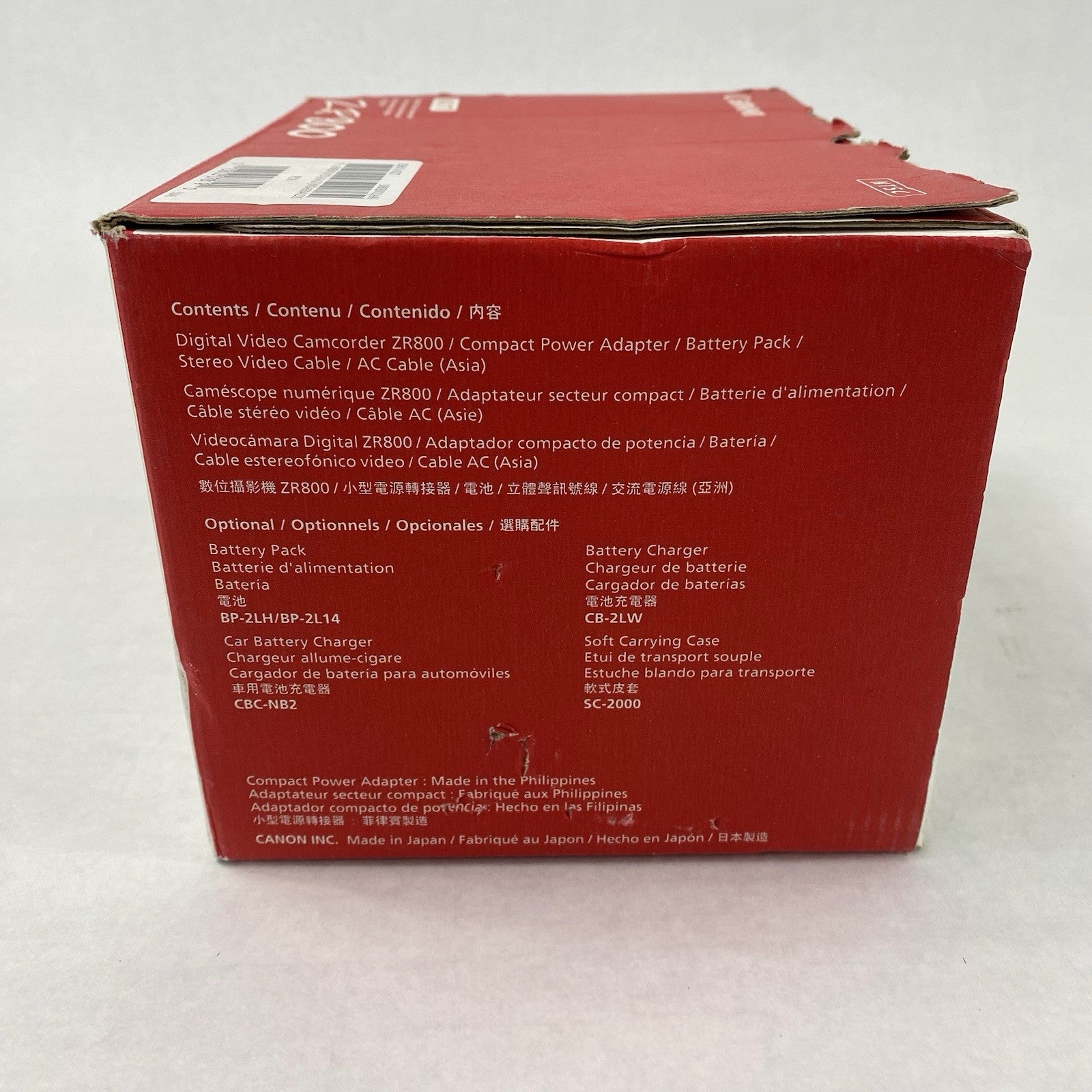 Canon ZR 800 Digital Video Camcorder Kit Untested