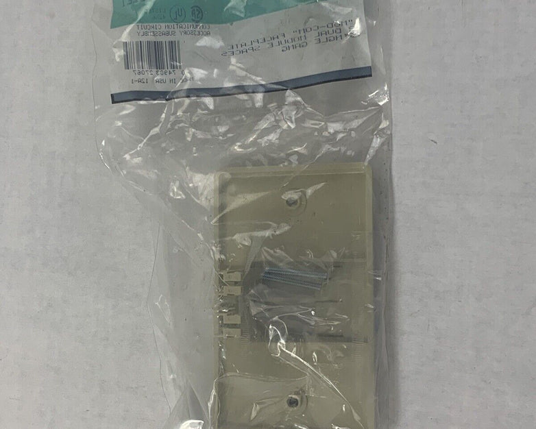 Panduit MFPD2EI MINI-COM Faceplate 1-Gang, 2-Module 2 Port Ivory