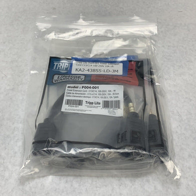 Tripp Lite P004-001 Power Extension Cord C13/C14 100-250V 10A 1ft