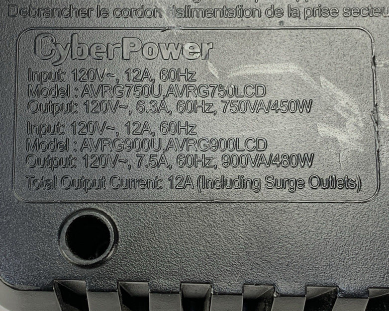 Cyberpower 750VA AVR Intelligent LCD UPS Battery Backup System - Tested