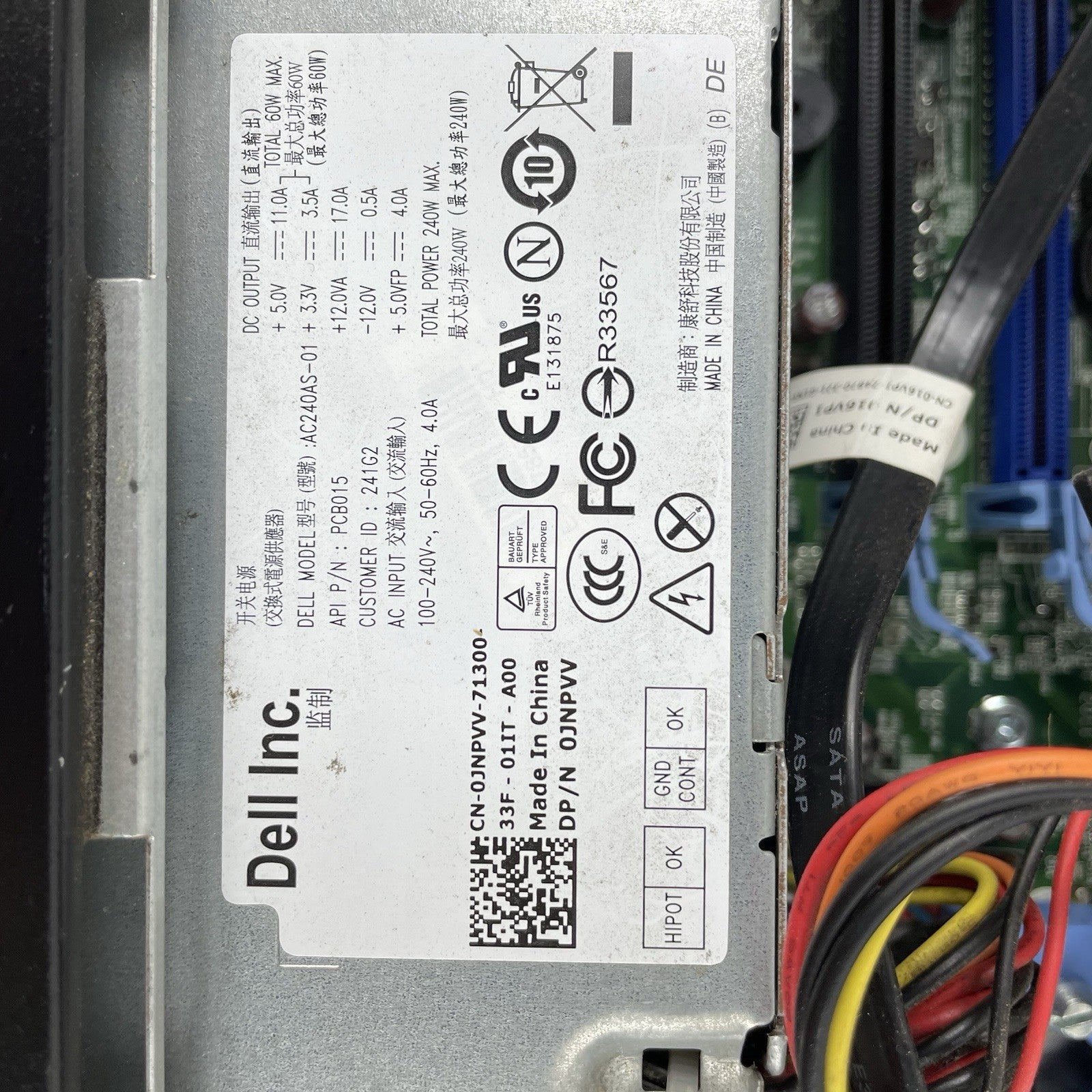 Dell Optiplex 7010 SFF i5-3570 3.40 GHz 4 GB RAM No HDD/OS13