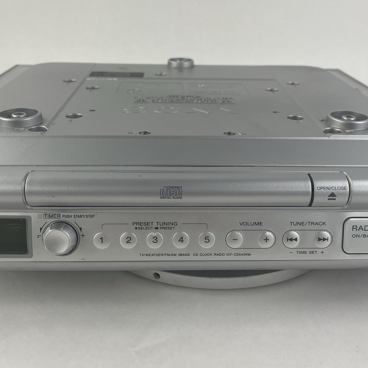 Sony ICF CD543RM Kitchen Cabinet Radio CD No Remote No Hardware Tested6