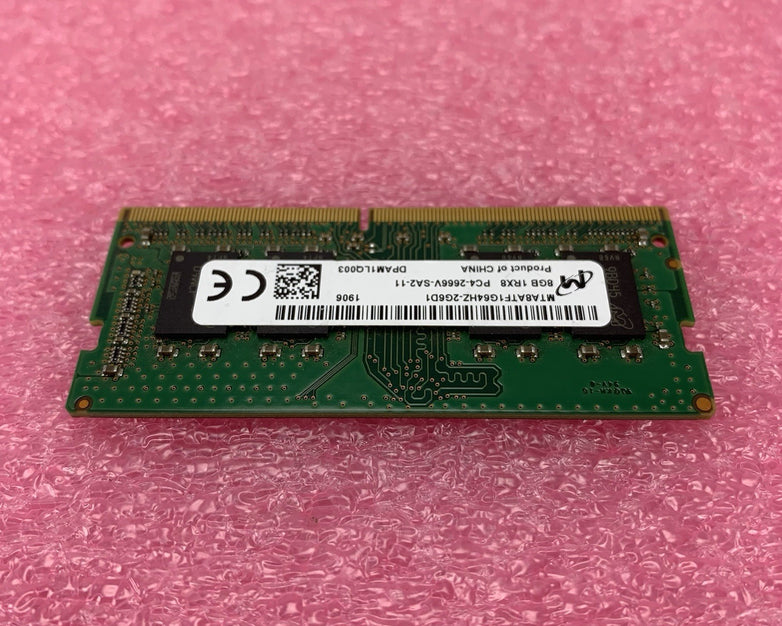Micron MTA8ATF1G64HZ-2G6D1 PC4-2666V-SA2-11 8GB 1Rx8 Desktop Memory RAM
