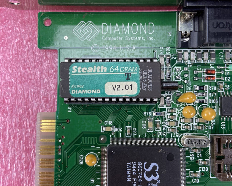 Diamond Stealth 64 DRAM T PCI Graphics Card S3 Trio64 V2.01 VGA