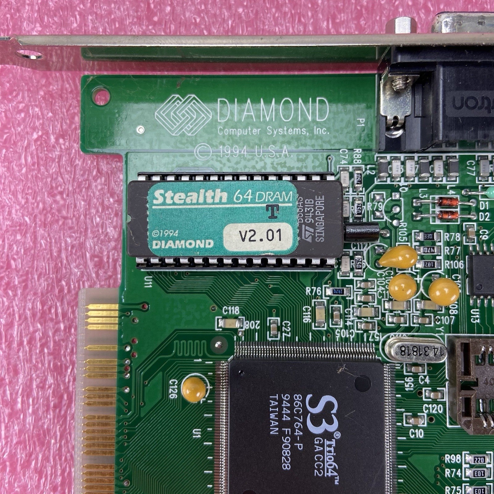 Diamond Stealth 64 DRAM T PCI Graphics Card S3 Trio64 V2.01 VGA4