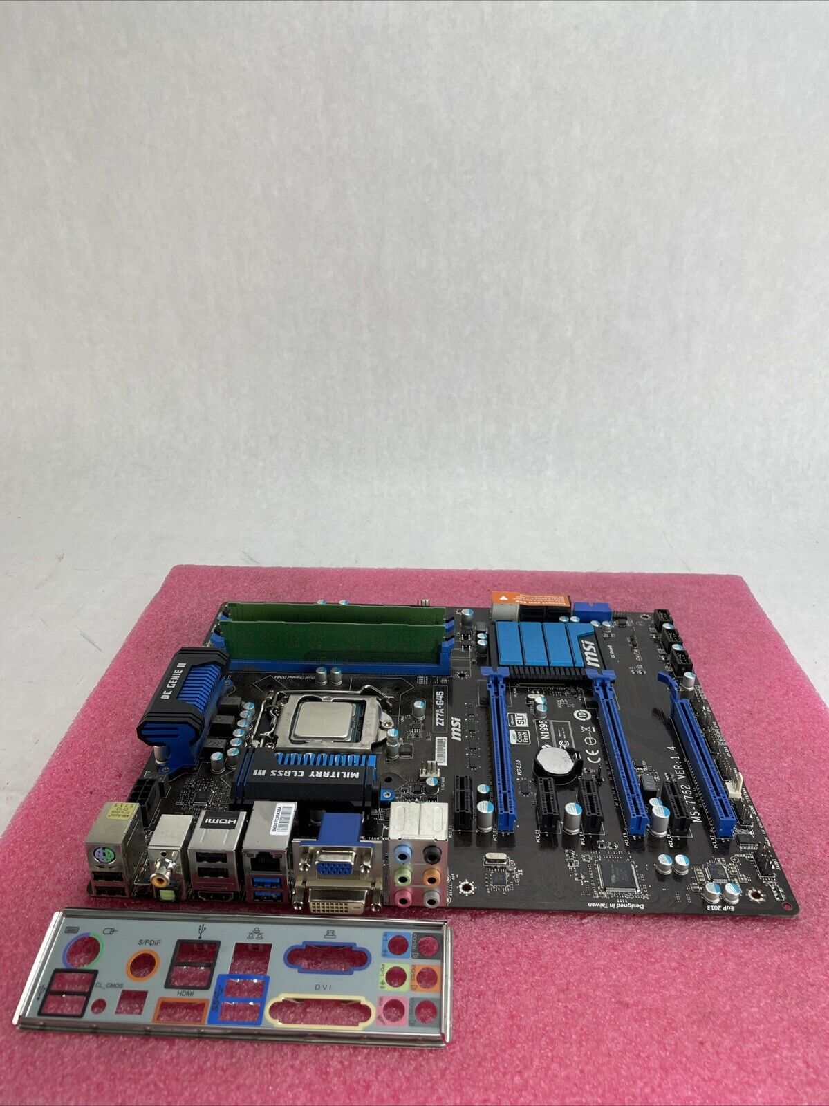MSI MS-7752 Motherboard Intel Core i5-3470 3.2GHz 8GB RAM w/Shield