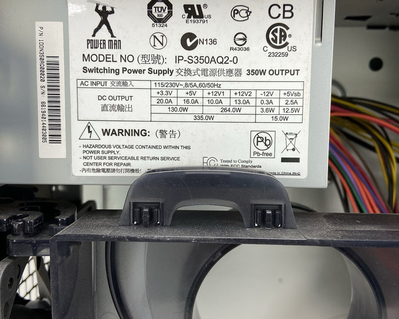 In Win C589 Mid Tower Computer Case Power Man IP-350AQ2-0 350W PSU