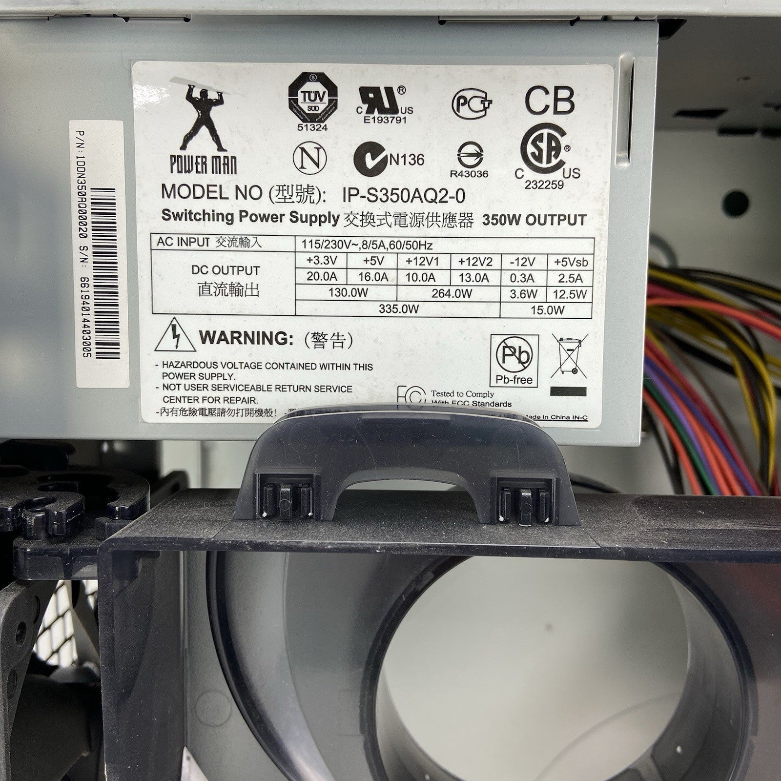 In Win C589 Mid Tower Computer Case Power Man IP-350AQ2-0 350W PSU10