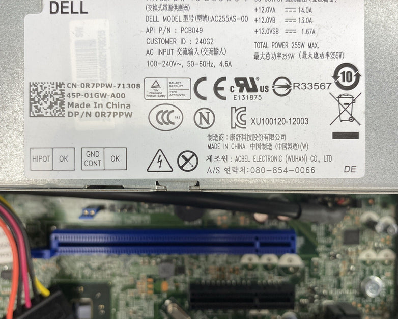 Dell OptiPlex 7020 SFF Intel Core i3-4160 3.60GHz 4GB RAM DVD No HDD OS READ