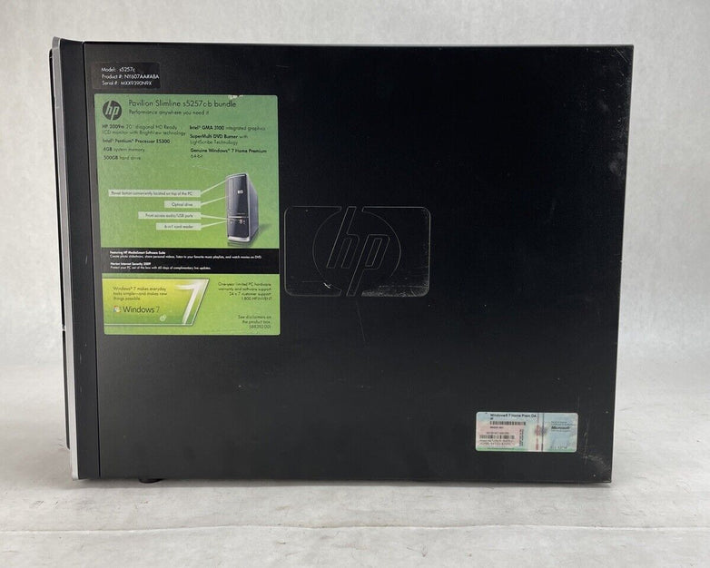 HP Pavilion S5000 SFF Intel Pentium Dual-Core E5300 2.6GHz 2GB RAM No HDD No OS