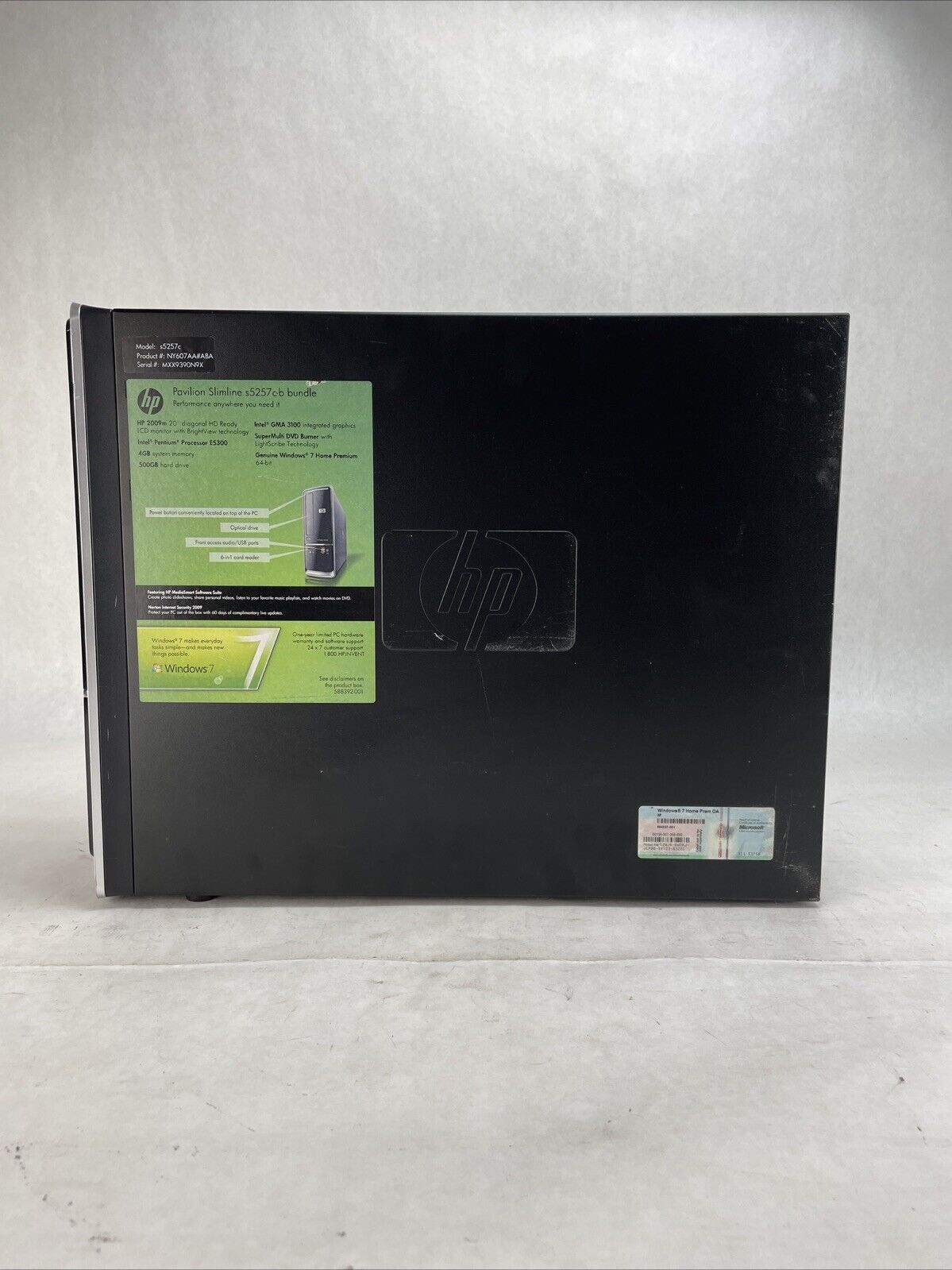 HP Pavilion S5000 SFF Intel Pentium Dual-Core E5300 2.6GHz 2GB RAM No HDD No OS