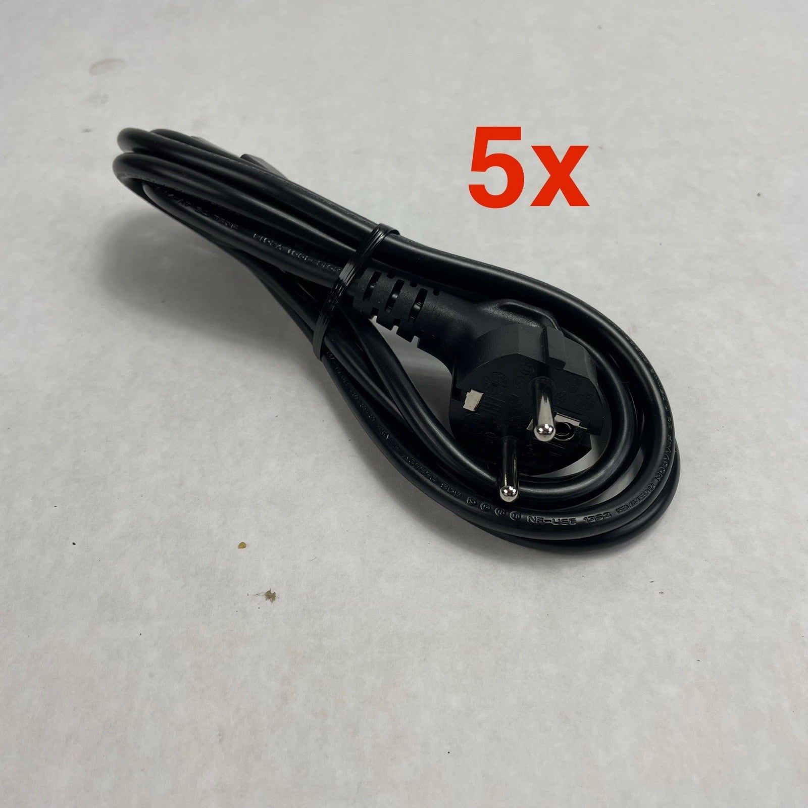 I-Sheng SP-023 16A 250W Europe outlet Power Cord Black Lot of 5