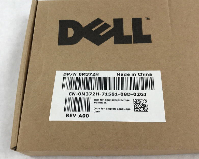 Dell M372H Black Quiet Slim USB Wired Keyboard QUERTY 0M372H-71581 KB1421