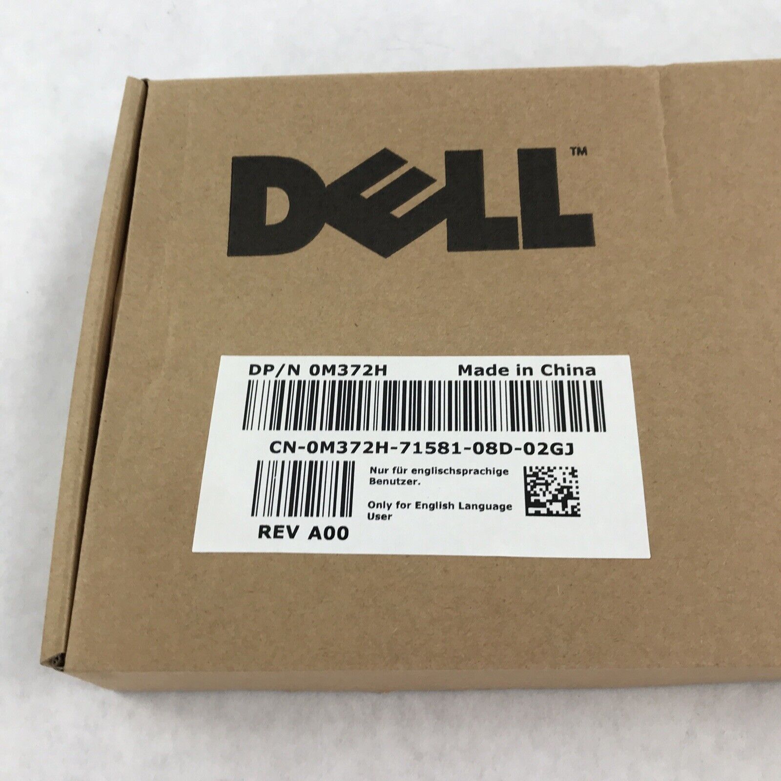 Dell M372H Black Quiet Slim USB Wired Keyboard QUERTY 0M372H-71581 KB1421