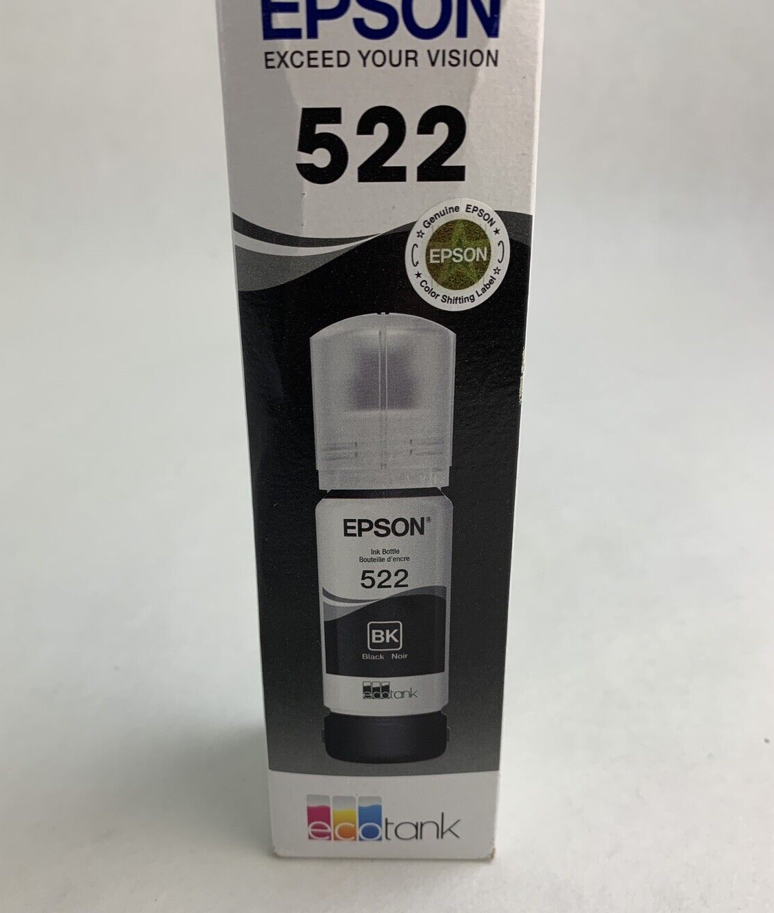 Epson 522 Ecotank T522120-S Black Ink Bottle 65mL Exp 02/2026 OEM Sealed
