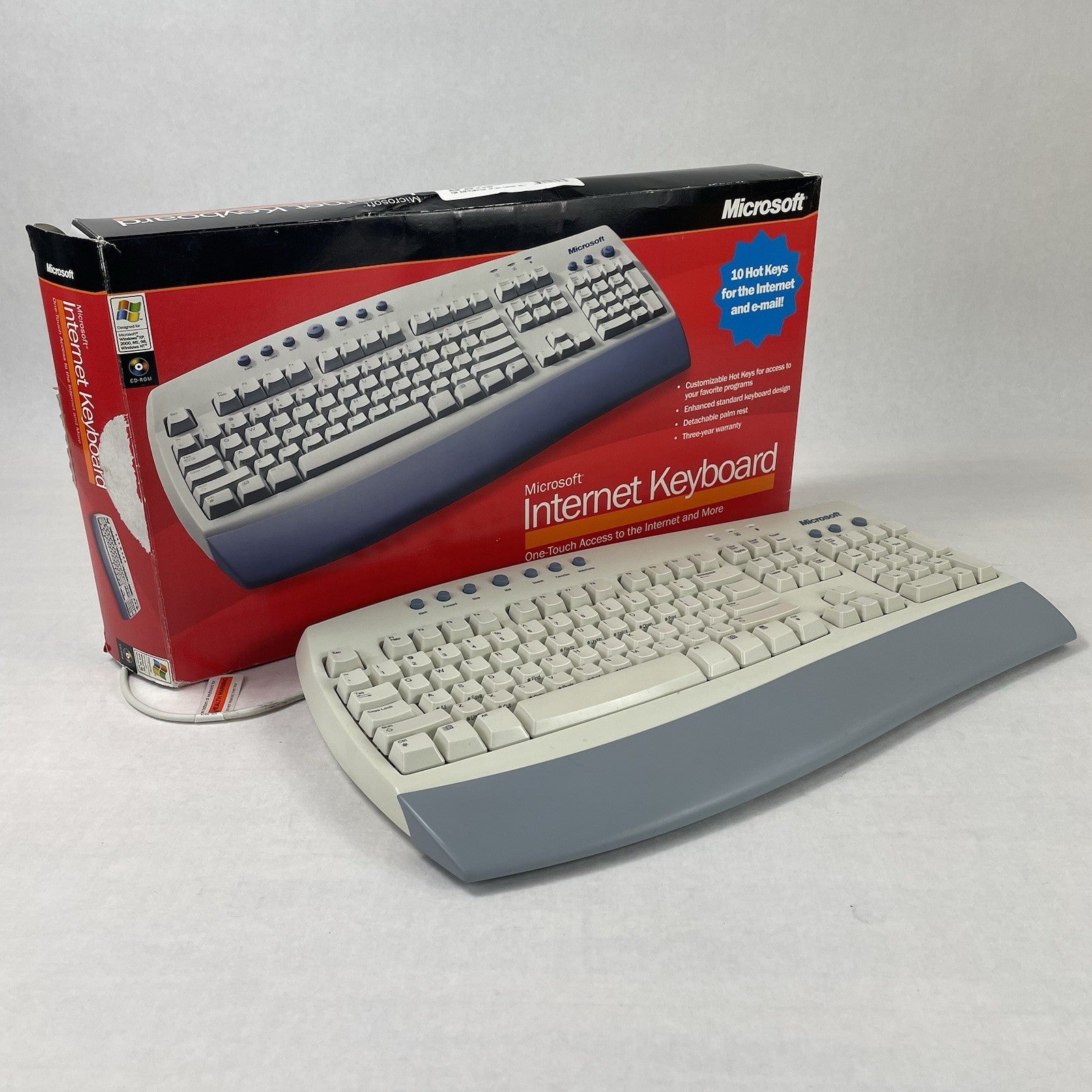 Microsoft RT9443 Internet Keyboard White Untested