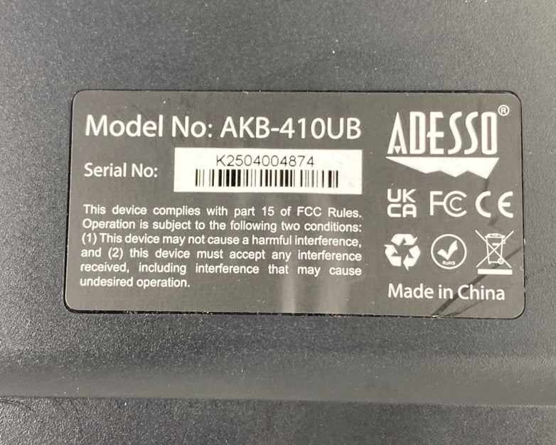 Adesso AKB-410UB SlimTouch USB-Wired Mini Keyboard