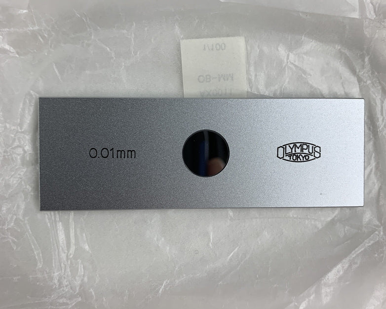 Olympus 0.01MM  Microscope Objective Micrometer Calibration Slide