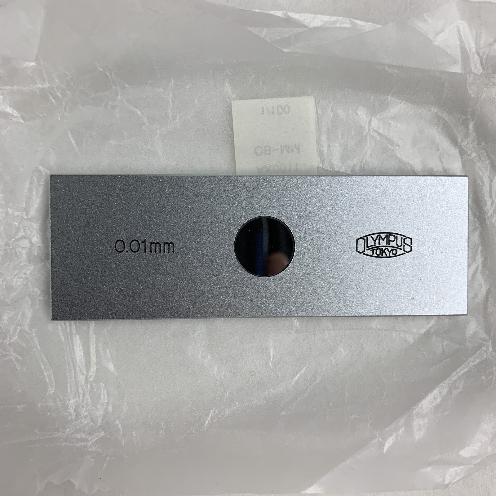Olympus 0.01MM  Microscope Objective Micrometer Calibration Slide