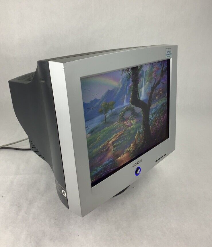 Vintage eMachines eView 17f3 786N CRT VGA Computer Monitor Retro Gaming Tested