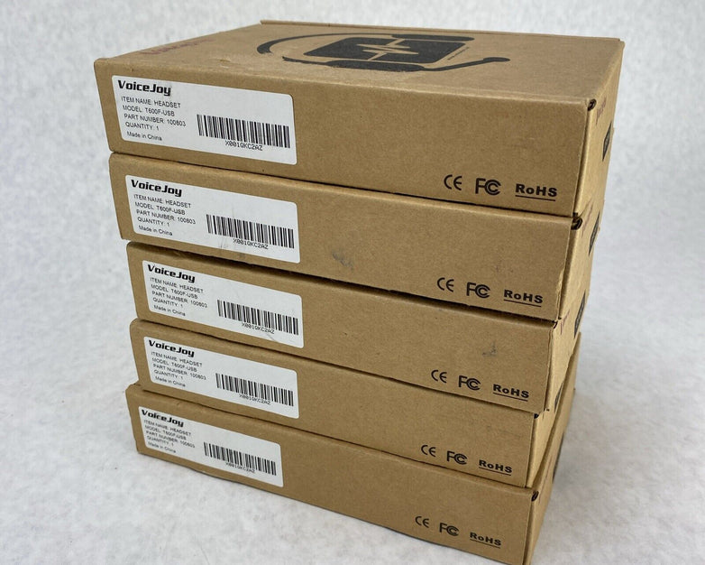Lot of 5 Voice joy T600F-USB Wired Binaural Headset