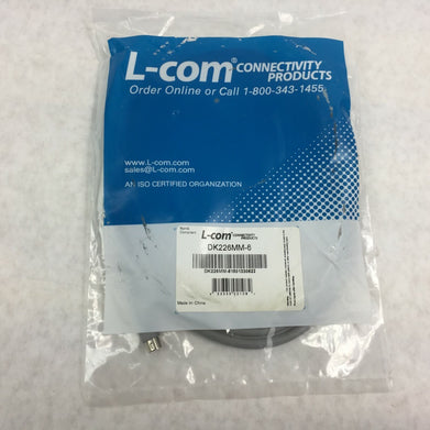 L-Com DK226MM-6 PS/2 Extension Cable Male to Male Gray 6'