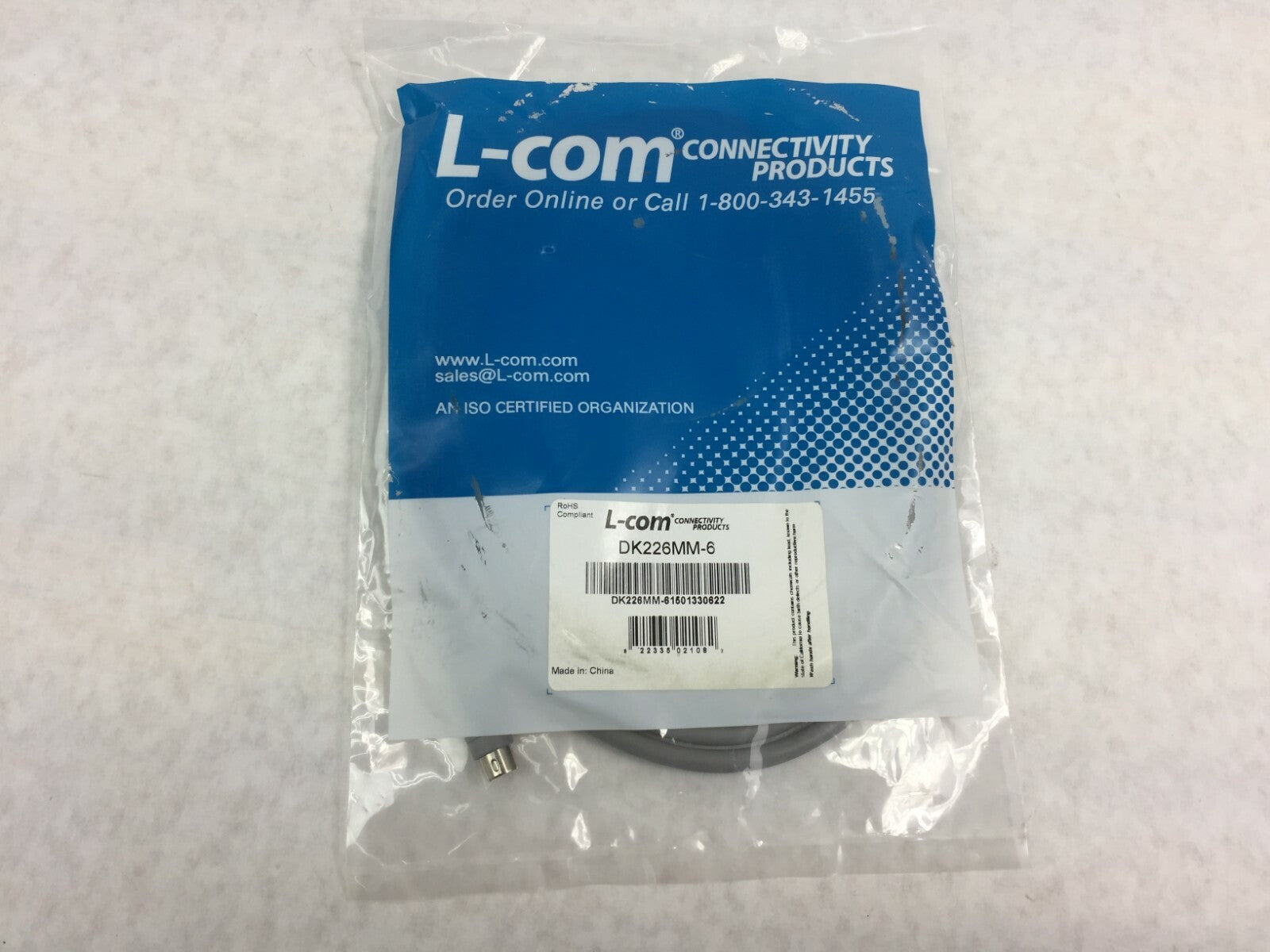 L-Com DK226MM-6 PS/2 Extension Cable Male to Male Gray 6'