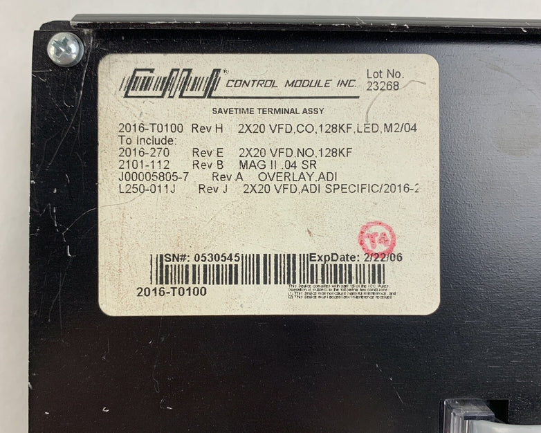 CMI SaveTime 2000 Series Terminal Assembly Untested