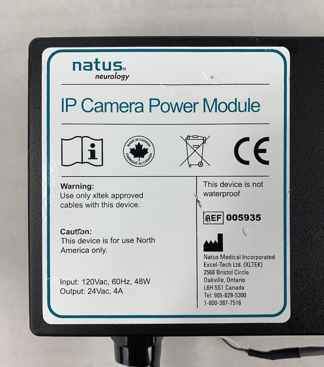 Natus Neurology 005935 IP Camera Power Module