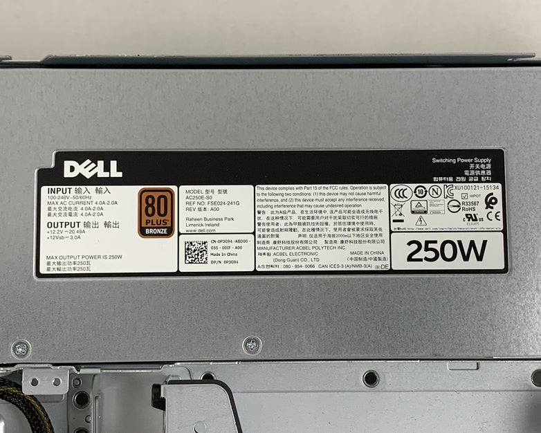 Dell PowerEdge R240 1U Server Xeon E-2246G 3.6 GHz 64 GB DDR4 No OS No HDD Bent