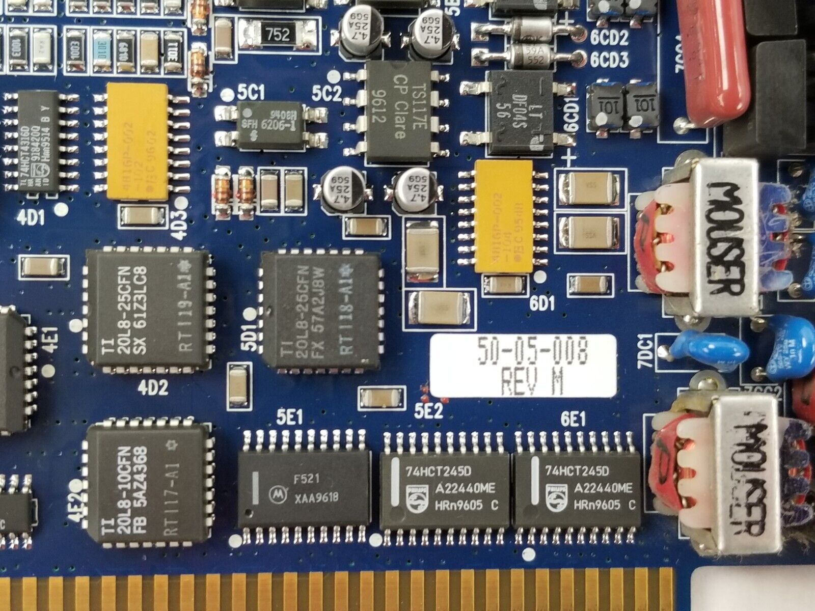 Rhetorex Dialogic 432 RDSP-M5C M5 ISA Board 4-Port AutoDialing 50-05-008 REV M