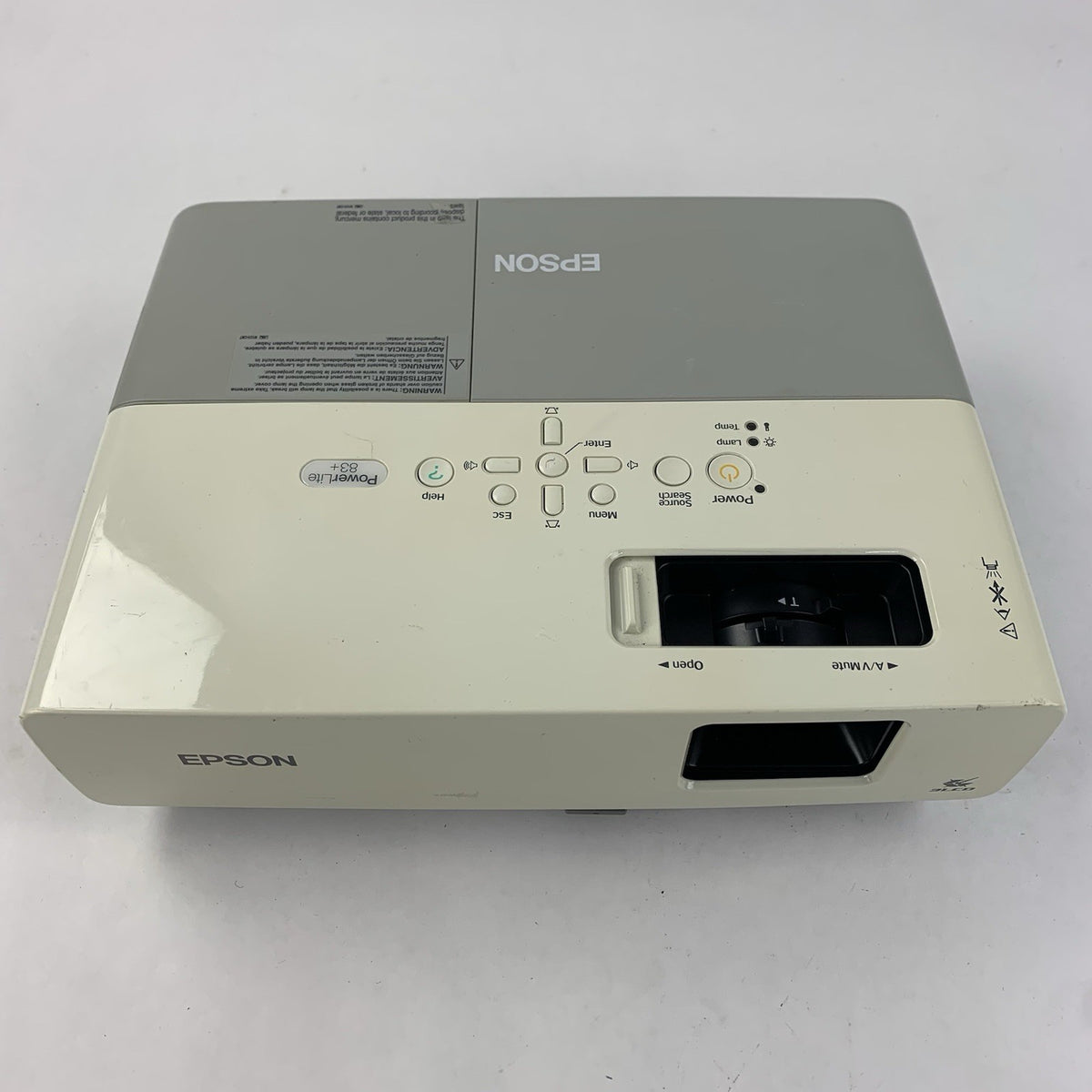Epson PowerLite 83+ EMP-83H LCD Projector - No Remote - 642 Lamp Hours2