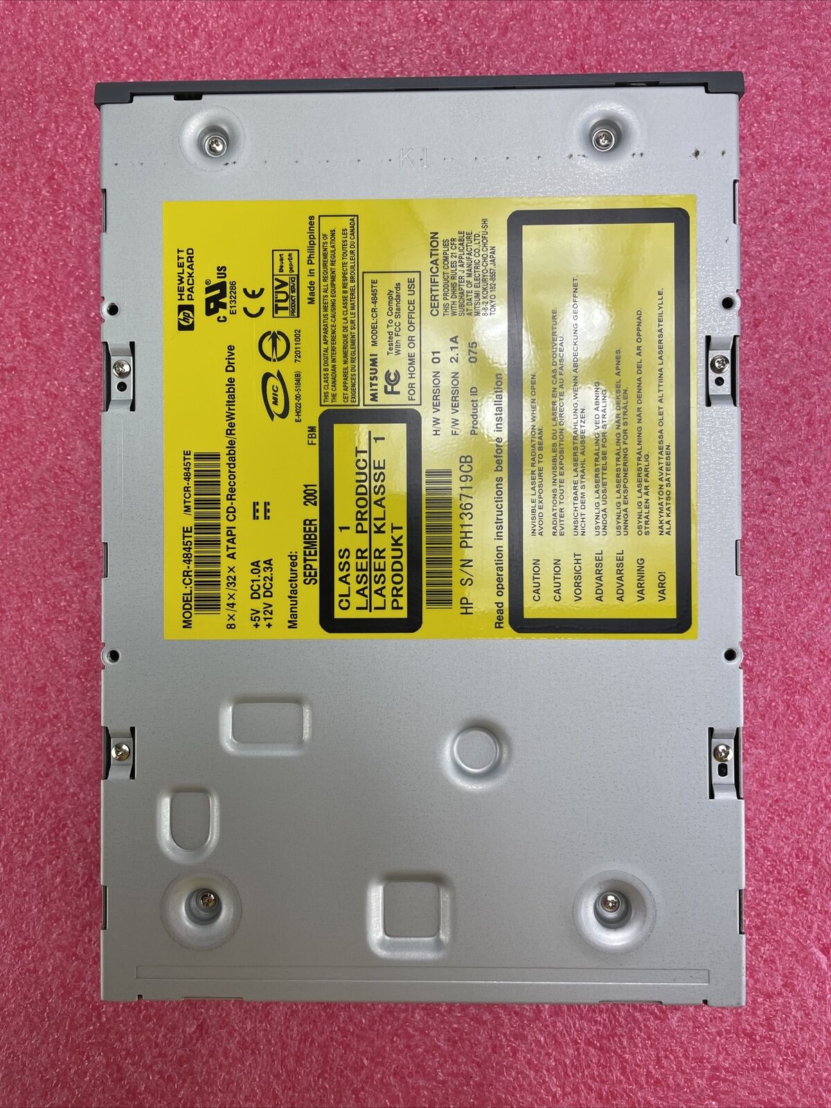 HP CR-4845TE ATAPI CD-Recoradable/ReWritable Drive