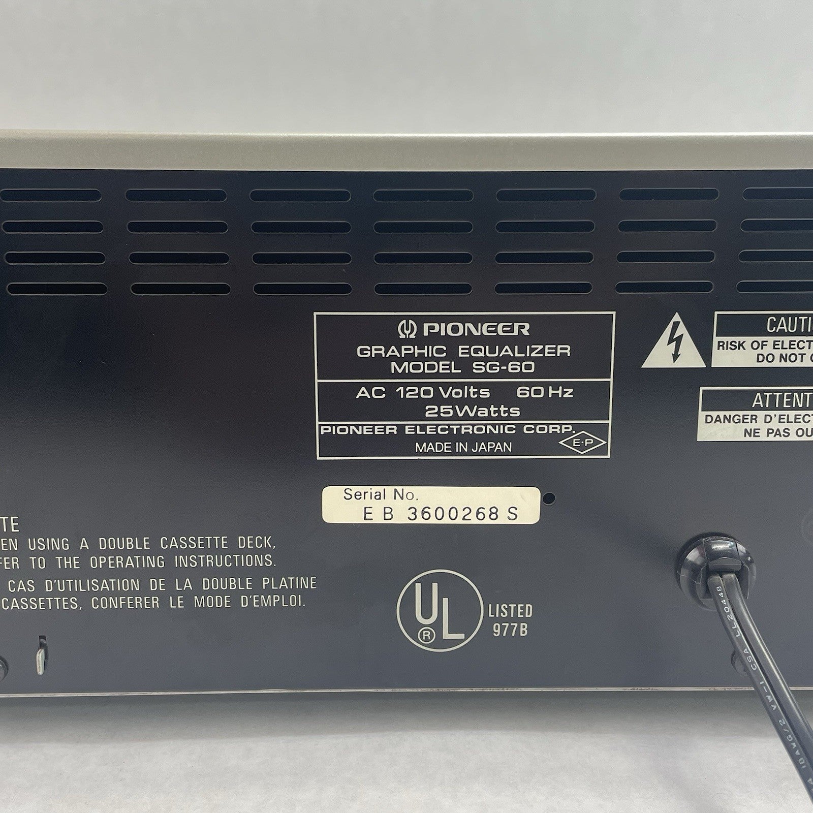 Pioneer Sg-60 Stereo Graphic Equalizer Tested11