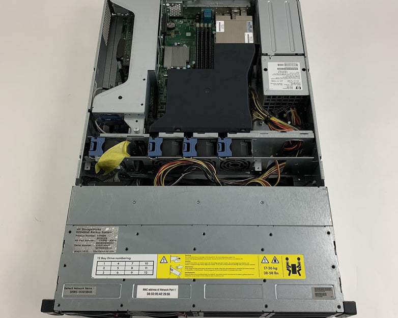 HP StorageWorks D2D Backup System 1x AMD Opteron 2383 2.7GHz 8GB RAM No OS/HDD
