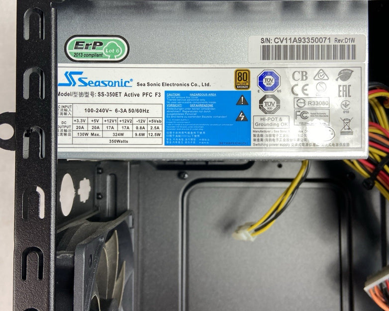 Rosewill LINE-M Micro-ATX Case w/ Seasonic SS-350ET 350W Power Supply No Feet