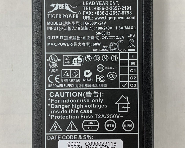Tiger TG-6001-24V Power Supply (Lot of 2)