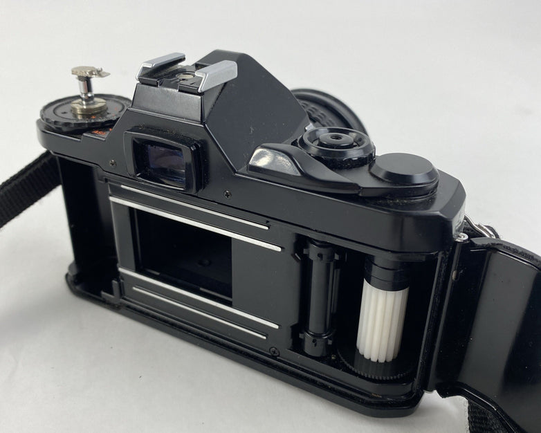 Pentax MV 35MM Film Camera w/ SMC Pentax-M 1:2 50 mm Lens - Untested for Parts